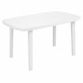 Mesa Ovalada Modular Blanca para Jardín, 137x85x72 cm - ProGarden