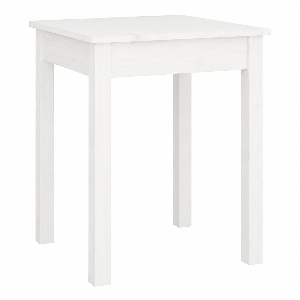 Mesa de Comedor de Madera de Pino Blanca para Cocina y Restaurante 55x55x75 cm