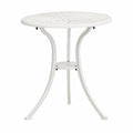 Mesa de Jardín de Aluminio Blanco para Exterior 62x62x65 cm