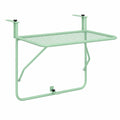 Mesa Plegable de Balcón en Acero Verde Menta 60x39x65 cm, Moderna y Resistente