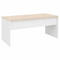 Mesa de Oficina Blanca con Tablero de Acacia 200x80cm
