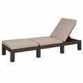 Tumbona de Jardín Keter Daytona Deluxe con Respaldo Ajustable y Cojín, para Exterior, Color Marrón