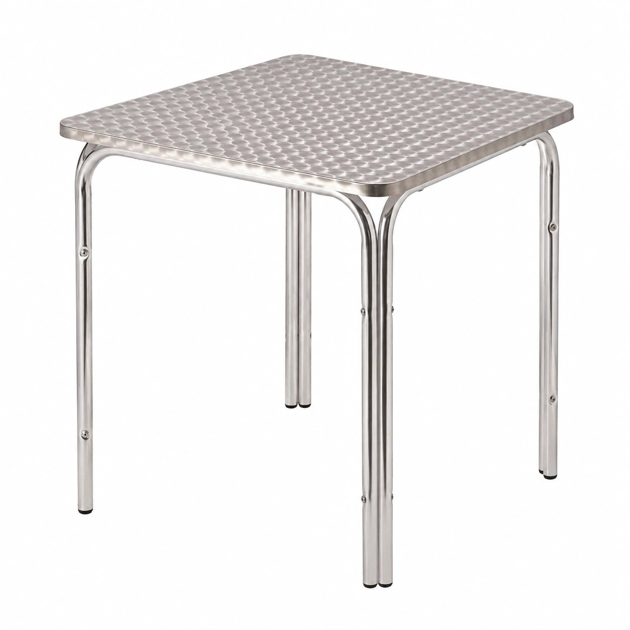 Mesa de Aluminio para Exterior 70x70 cm, Cuadrada y Apilable, Ideal para Terraza y Jardín