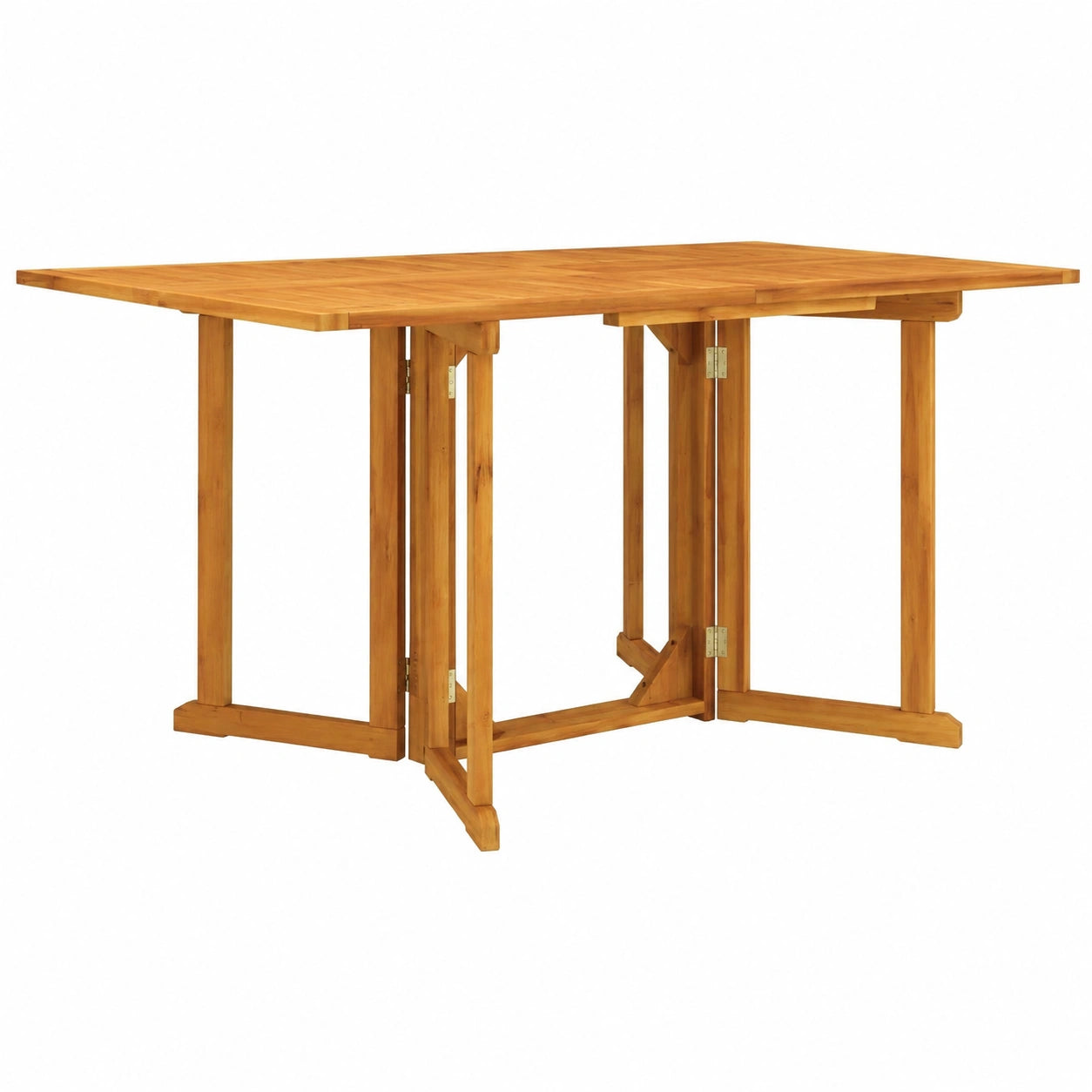 Mesa de Jardín Plegable de Teca 150x90x75 cm para Exteriores