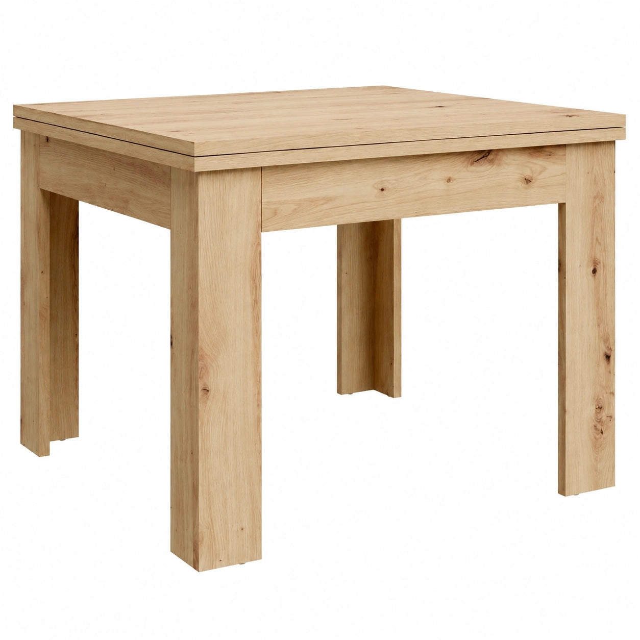Mesa de Comedor Extensible Luter para 4-8 Personas, 95x95 cm a 190 cm, Roble Artisan