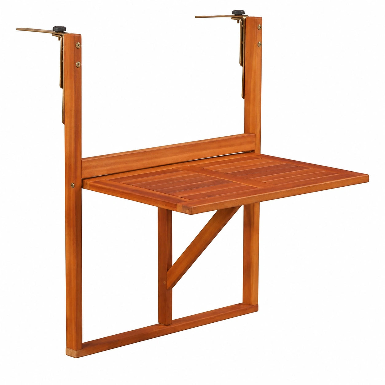 Mesa de Balcón de Madera de Acacia Marrón para Jardín