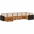 Set de Sofás de Jardín 7 Piezas, Muebles de Exterior Resistentes al Clima, Conjunto de Terraza Moderno y Confortable